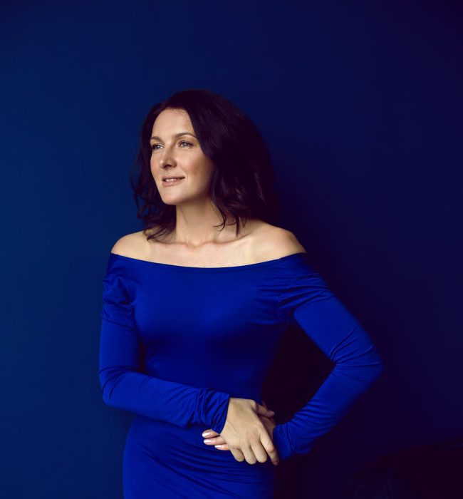 beautiful-woman-long-blue-dress-studio-1